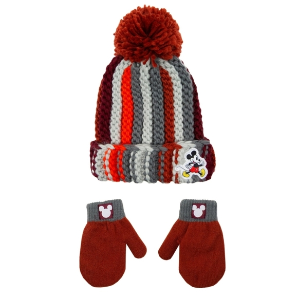 Mickey Mouse Licensed Toddler Knit Beanie Hat & Mitten Set - Picture 9 of 9